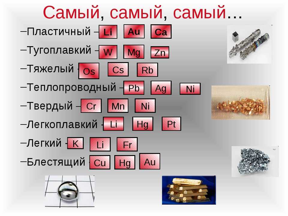 Физические свойства металлов и общее применение металлической связи в таблице (9 класс, химия)