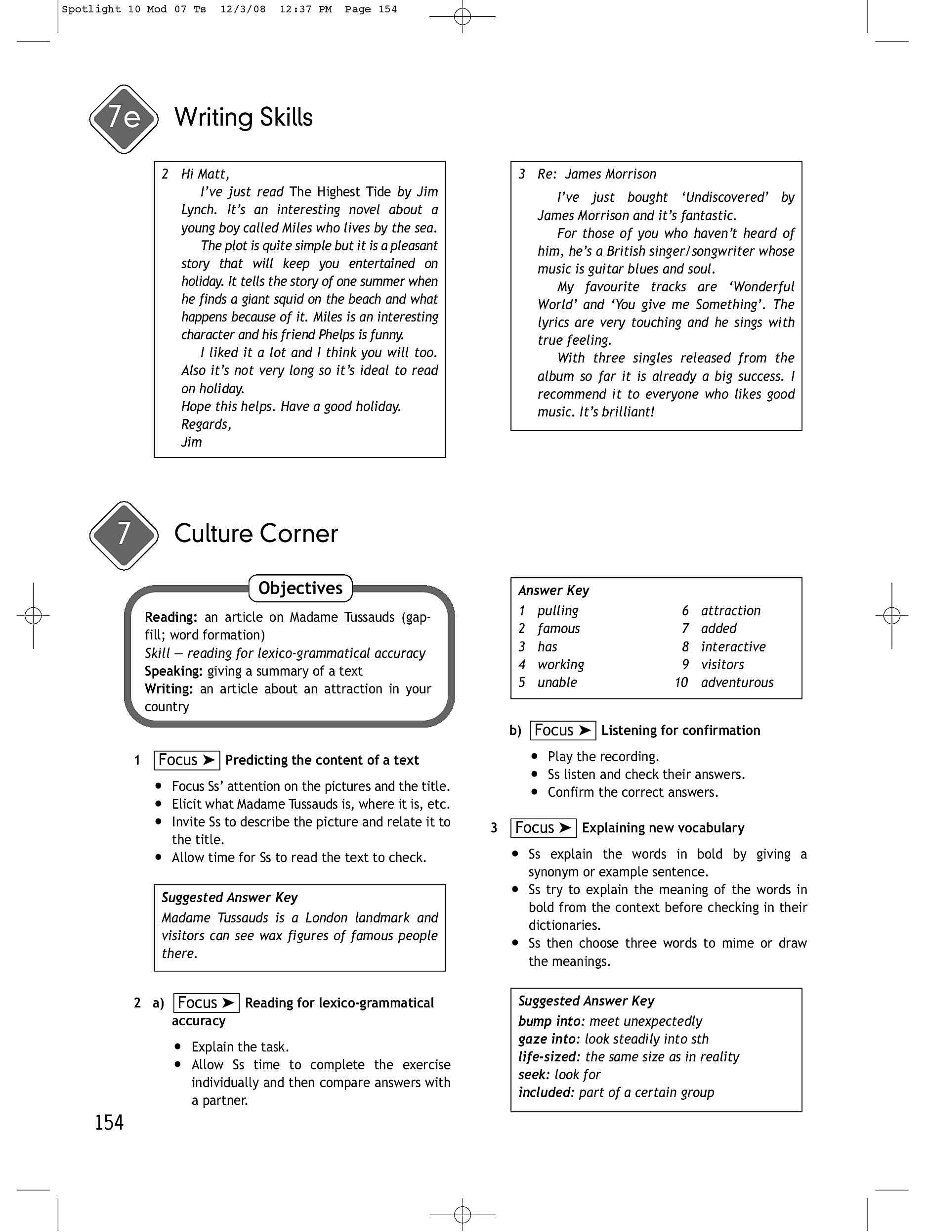 Culture Corner 5, Spotlight 10 класс. Spotlight 10 teacher's book.