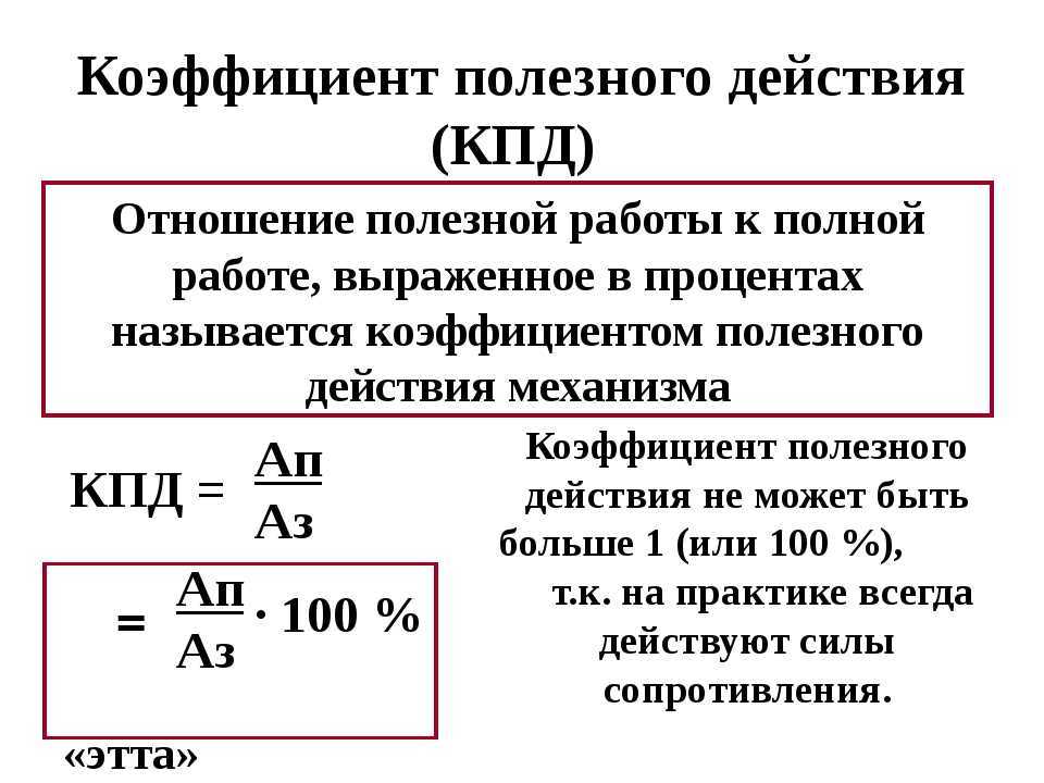 Коэффициент полезного действия механизма • 7 класс • физика
