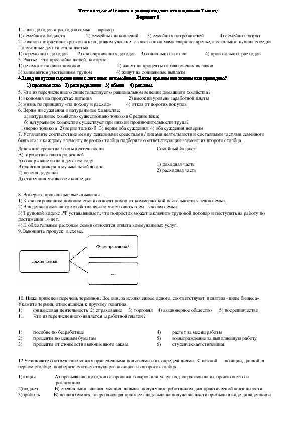 Обществознание боголюбов учебник §8 | 7 класс онлайн