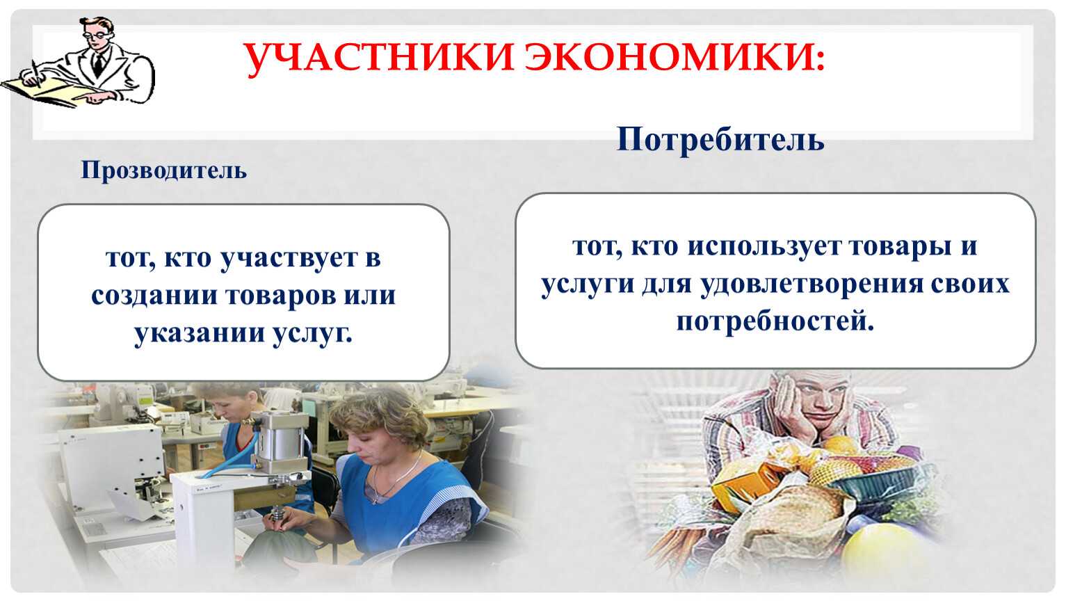 Экономика и её основные участники (окончание)