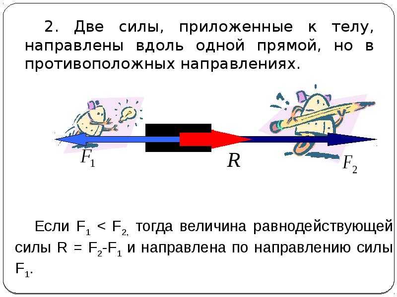 ГДЗ учебник по физике 7 класс Перышкин параграф 31 Вопросы Номер 4 Чему равна равнодействующая двух сил направленных по одной прямой в противоположные стороны
