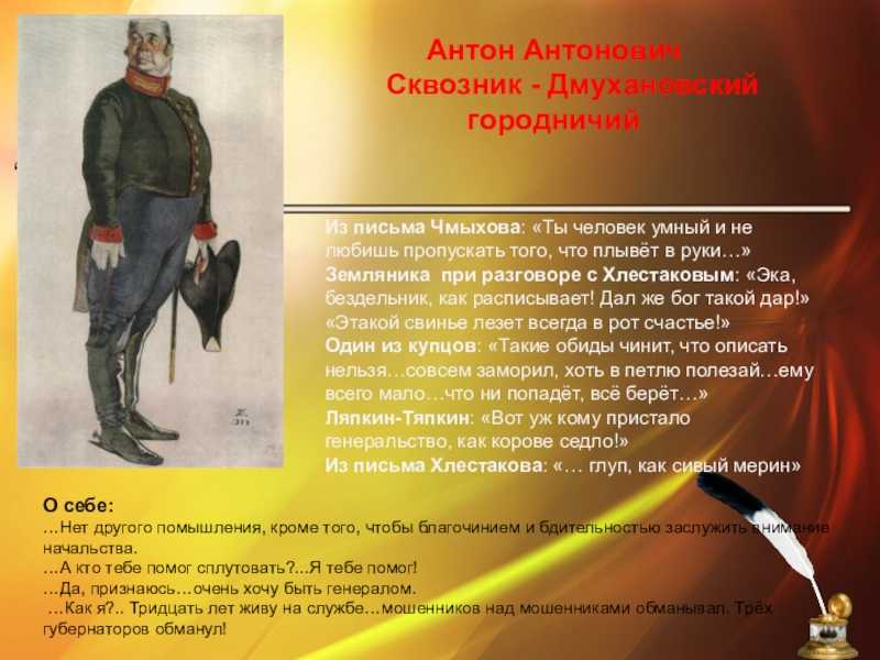 Персонажи комедии ревизор
