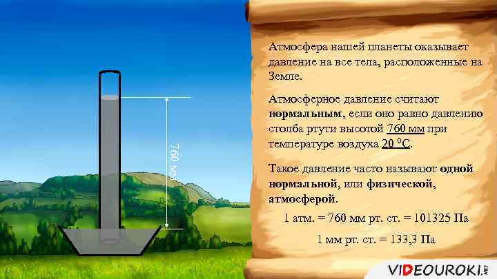 Атмосферное давление на разных высотах • 7 класс • физика